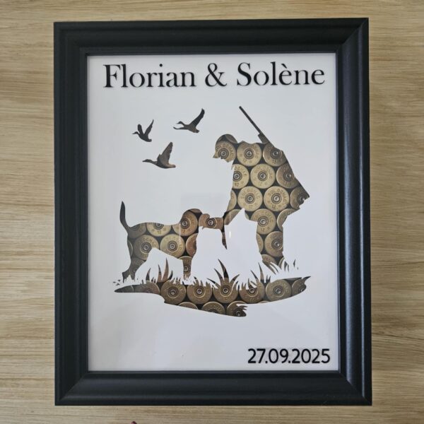 Cadre "chasse" en cartouches