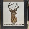 Cadre "cerf" en cartouches