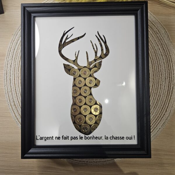 Cadre "cerf" en cartouches