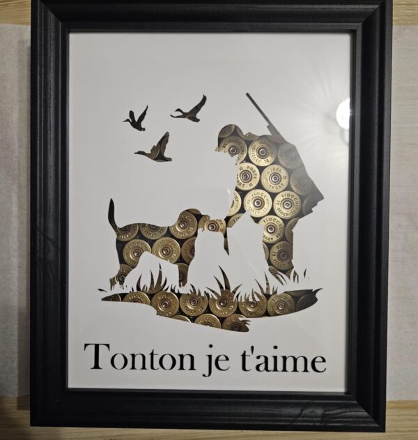 Cadre "chasse" en cartouches