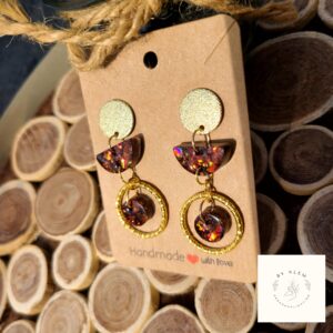 Boucles d'oreilles "Browny" - modèle 4