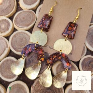 Boucles d'oreilles "Browny" - modèle 2