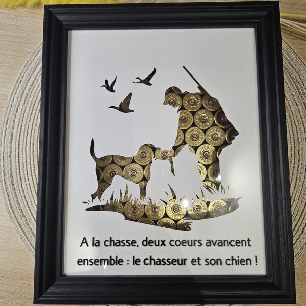 Cadre "chasse" en cartouches