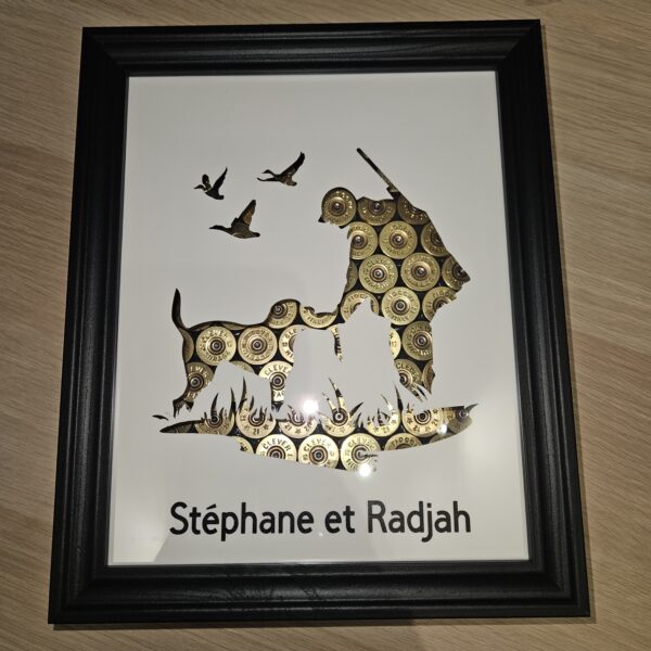 Cadre "chasse" en cartouches