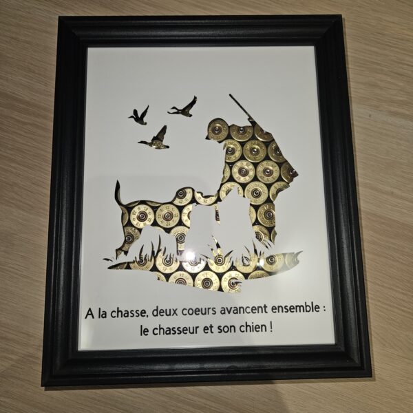 Cadre "chasse" en cartouches