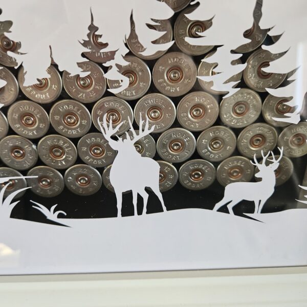 Cadre "Cerfs" en cartouches