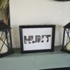 Cadre "HUNT" en cartouches